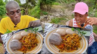 CURRY BANANA HEART with cassava Dumpling| Sorrel and pineapple juice 😋.Tour of Mandeville.