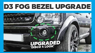 Land Rover Discovery 3 / LR3 fog lamp bezels "Disco 4 look" front bumper upgrade