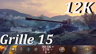 Grille 15--12K Lost on Malinovka/Tanker Sniper/Defender/High Caliber/World of Tanks