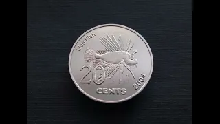 How look Cocos Keeling Islands 20 Cent 2004? Rare Oceanian coins Full HD Clip