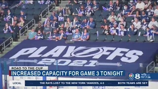 The Lighting ready to welcome 13,500 fans inside Amelie Arena in game 3 against Carolina Hurricanes