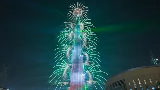 Burj khalifa fireworks Happy New Year 2024