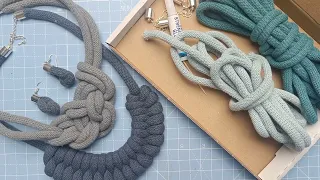 Macrame Jewellery Kit - Part 1 - Fishbone Necklace & Knot Earrings