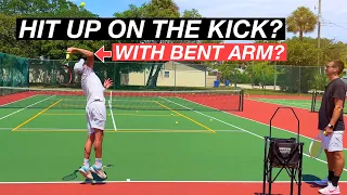 Hit Up on Kick with Bent Arm? | 4.5 NTRP Player Serve Lesson