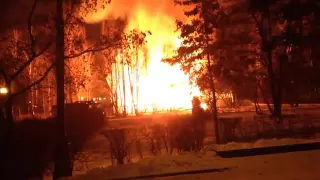 Пожар в Измайловском Парке (19.12.2014) / The Fire in Ismaylovskiy Park (12/19/14)