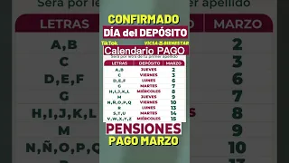 DIA Exacto DEPOSITO PENSION Adultos Mayores y Discapacidad💳🧓PAGO MARZO BIENESTAR💰CALENDARIO OFICIAL