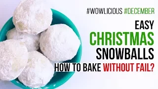 Snowball Cookies Recipe (Pecan Balls) | Easy Christmas Snowballs by WOW Recipes