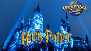 "Nighttime Lights at Hogwarts Castle" Harry Potter 4k