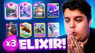 USEI O MELHOR DECK DE XBESTA SO QUE NO TORNEIO 3x ELIXIR! * ficou ultra apelão *