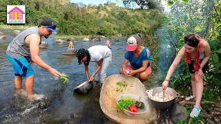 Cocinando a la orilla del rio con Francis Díaz y familia