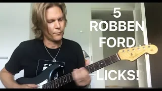 5 fascinating Robben Ford guitar licks (w/Tabs)