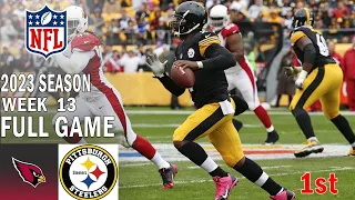 Arizona Cardinals vs Pittsburgh Steelers 12/3/23 FULL GAME 1st-Qtr Week 13 | NFL Highlights Today