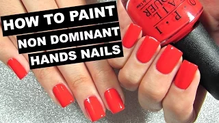How To Paint Your OTHER Hand's Nails Perfectly!