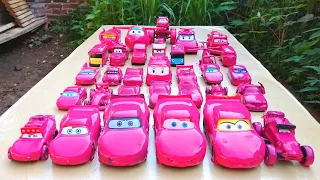 Let's Clean up muddy minicar falling into the water & a convoys disney cars! Play in the garden