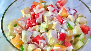 FRUIT SALAD WITH AND WITHOUT YOGHURT RECIPE|| how to make fruit salad