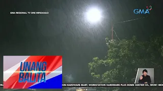 Malakas na ulan at hanging dala ng Bagyong Aghon, ramdan na sa Surigao City | Unang Balita