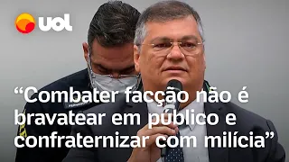 Dino manda indireta a Bolsonaro: 'Combater facção não é confraternizar com miliciano em condomínio'