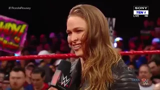 WWE Ronda Rousey puts Triple H into the TABLE !!!!