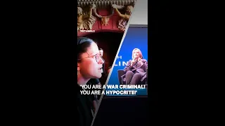 'A cinema of genocide’: Pro-Palestinian activists protest Hillary Clinton during speech