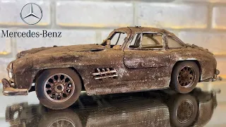 Restoration Abandoned Mercedes 300SL 1954 Model car Candy paint |4K|