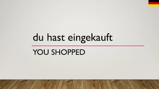 einkaufen - to shop - learn German verbs