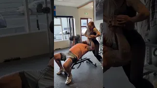 When you are missing a dumbbell at the gym, no worries, be creative and use your wife