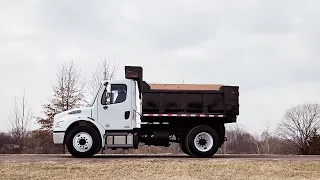 2012 FREIGHTLINER M2 106 HEAVY SPEC CUMMINS DUMP TRUCK 33 GVW 36k LOW MI AC - WHITE - "BED RAISING"