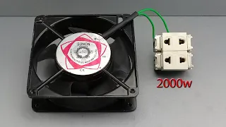 How to make 220V Powerful Free Energy Generator Using  fan AC