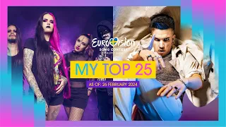 Eurovision 2024: My Top 25 (+🇸🇲🇭🇷 & 🇦🇹🇨🇾🇬🇧)