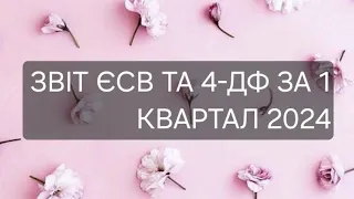 Звіт ЄСВ  та 4-ДФ. Заповнюємо разом  при умові звільнення та оформлення працівника в 1 кварталі 2024