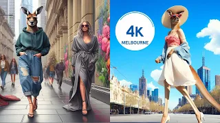 4K Melbourne Walking Tour | 2023 Summer City | Melbourne 4K