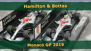 L. Hamilton & V. Bottas - Mercedes W10 - Monaco GP 2019 - Minichamps F1 1:43 model car review