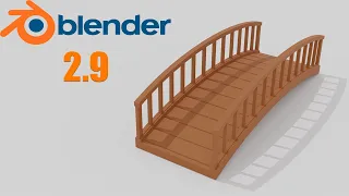 Blender 2.9 - Low Poly Bridge Modeling Tutorial