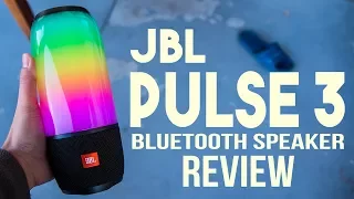 JBL Pulse 3 Bluetooth Speaker Review - LED Light Show!