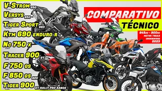 COMPARATIVO TÉCNICO MOTOS BIGTRAIL TRAIL CROSSOVER 500  999CC