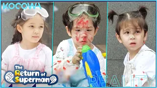 Na Eun, Gun Hoo, and Jin Woo draw with their uncles l The Return of Superman Ep 437 [ENG SUB]