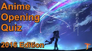 Anime Opening Quiz — 2016 Edition (50 Openings)