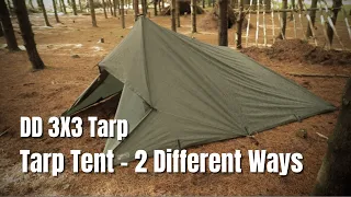 Tarpology - DD 3X3 Tarp - Tarp Tent - 2 Different Ways