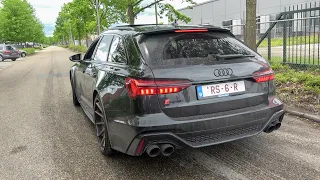 830HP Audi RS6 C8 with STRAIGHT PIPE Capristo Exhaust & OPF Delete! REVS, Accelerations, Crackles!!