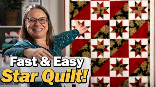 Quick CHRISTMAS STAR Quilt Tutorial! 🧵 Sew Along with Fran