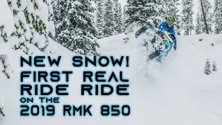 New Snow! - First 'real' Ride on 2019 Polaris PRO RMK 850! - Vlog #3