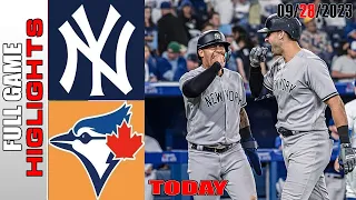 Toronto Blue Jays vs New York Yankees  FULL GAME HIGHLIGHTS  [TODAY] September 28, 2023