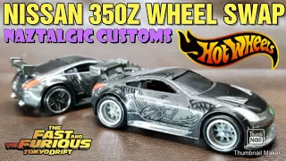 Hot wheels Nissan 350Z Custom Wheel swap