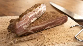 Easy homemade Pancetta Recipe Cured in the Fridge | Perfect for Carbonara!