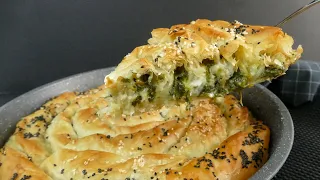 Spinach Cheese Pie with Filo Dough! Delight how delicious!