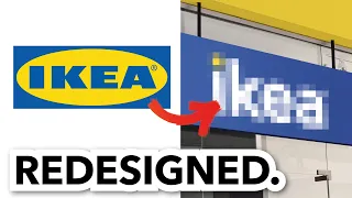 Redesigning the IKEA Logo (5 MODERN LOGO DESIGNS)