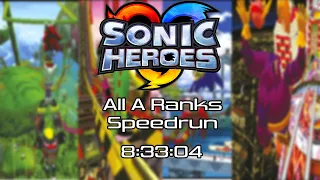 Sonic Heroes (X360): All A Ranks Speedrun in 8:33:04 RTA 7:16:06 IGT