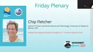 Friday Plenary: Multiple Overlapping Planetary Emergencies – A Human Inflection Point