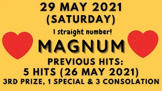 Foddy Nujum Prediction for Magnum - 29 May 2021 (Saturday)