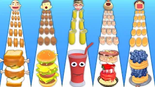 Sandwich Runner, Burger Rush, Juice Run, Noodle Run, Pancake Run - Playing 555 Youtube Short Games